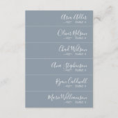 Minimal Leaf Blauw Wit DIY Wedding Place Cards Kaart (Voorkant)