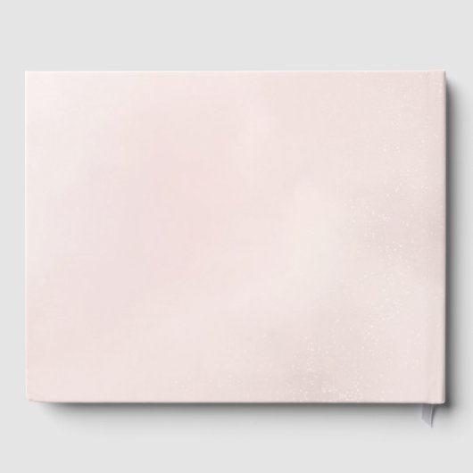 Minimal Leaf Boho Pink Elegant Wedding Gastenboek (Achterkant)
