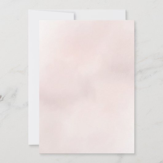 Minimal Leaf Boho Pink Elegant Wedding Kaart (Achterkant)