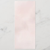 Minimal Leaf Boho Pink Elegant Wedding Menu (Achterkant)