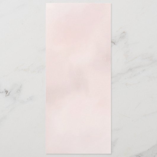 Minimal Leaf Boho Pink Elegant Wedding Menu (Achterkant)