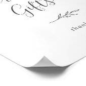 Minimal Leaf | Dark Gray Cards and Gifts Sign Poster (Hoek)