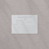 Minimal Leaf Dusty Blue Vrijgezellenfeest Recept K Briefkaart