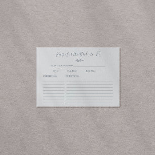 Minimal Leaf Dusty Blue Vrijgezellenfeest Recept K Briefkaart