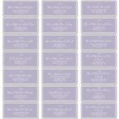 Minimal Leaf Lavendel Bruiloft Gast Adresetiketten Sticker (Voorkant)