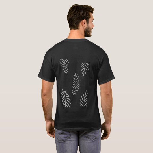 Minimal Leaf Pattern Tee T-shirt (Achterkant volledig)