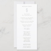 Minimal Leaf Sage Groen en Wit Huwelijksprogramma (Achterkant)