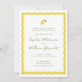 Minimal Lemon Amalfi Coast Wedding Invitation Kaart (Voorkant)
