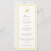 Minimal Lemon Amalfi Coast Wedding Menu Card Kaart (Voorkant)