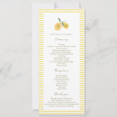 Minimal Lemon Amalfi Coast Wedding Program Card Kaart (Voorkant)