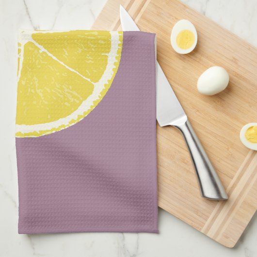 Minimal Lemon Slice Keukenhanddoek (Quarter Fold)
