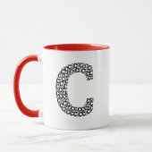 Minimal Letter C Typography Mug Mok (Links)