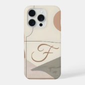 Minimal Letter F Phone Case – Calm Aesthetic Desig iPhone Hoesje (Achterkant)