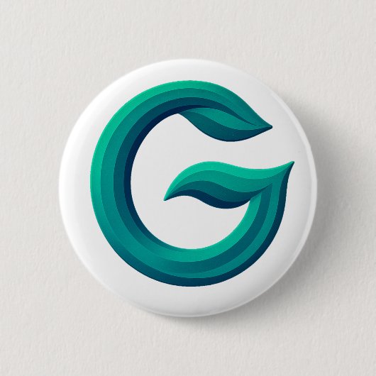 Minimal Letter G Button | Modern Initial Badge  (Voorkant)