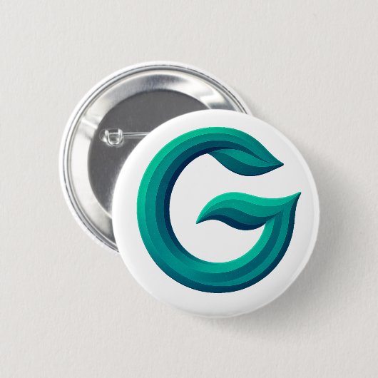 Minimal Letter G Button | Modern Initial Badge (Voorkant /achterkant)