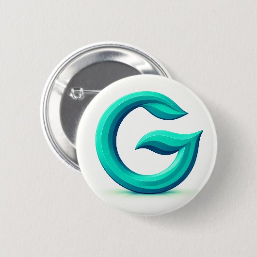 Minimal Letter G Button | Modern Initial Badge (Voorkant /achterkant)