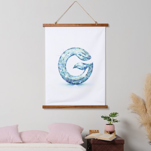 Minimal Letter G Button | Modern Initial Badge  Hangend Wandkleed (Slaapkamer)