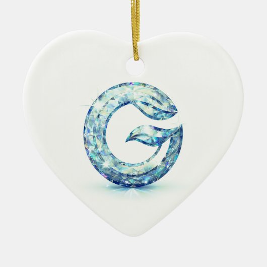 Minimal Letter G Button | Modern Initial Badge Keramisch Ornament (Voorkant)