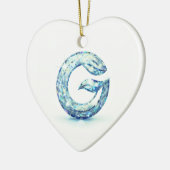 Minimal Letter G Button | Modern Initial Badge Keramisch Ornament (Links)