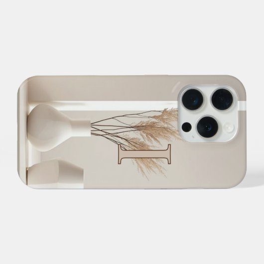 Minimal Letter I Phone Case – Aesthetic Monogram A iPhone Hoesje (Achterkant horizontaal)