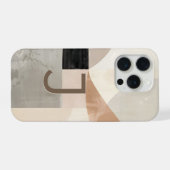 Minimal Letter J Phone Case – Calm Aesthetic Desig iPhone Hoesje (Achterkant horizontaal)