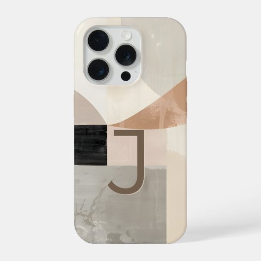 Minimal Letter J Phone Case – Calm Aesthetic Desig iPhone Hoesje (Achterkant)
