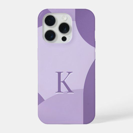 Minimal Letter K Phone Case – Calm Aesthetic Initi iPhone Hoesje (Achterkant)