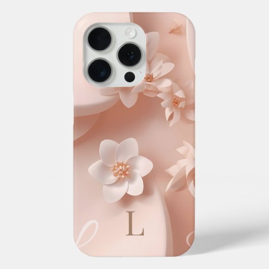 Minimal Letter L Phone Case – Calm Aesthetic Monog (Achterkant)