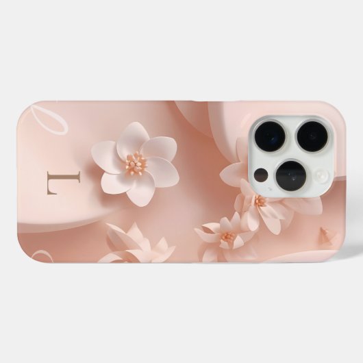 Minimal Letter L Phone Case – Calm Aesthetic Monog (Achterkant (horizontaal))