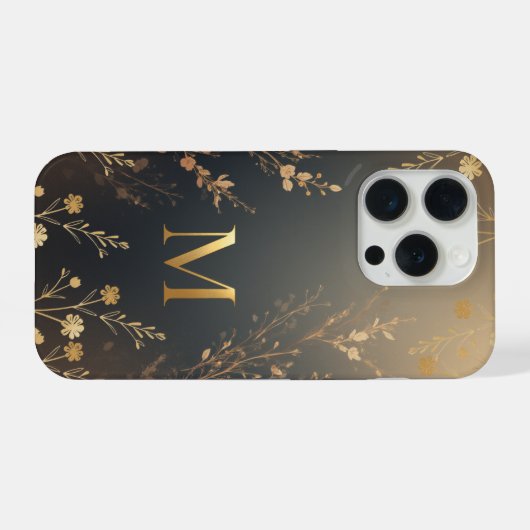 Minimal Letter M Phone Case – Aesthetic Abstract M iPhone Hoesje (Achterkant horizontaal)