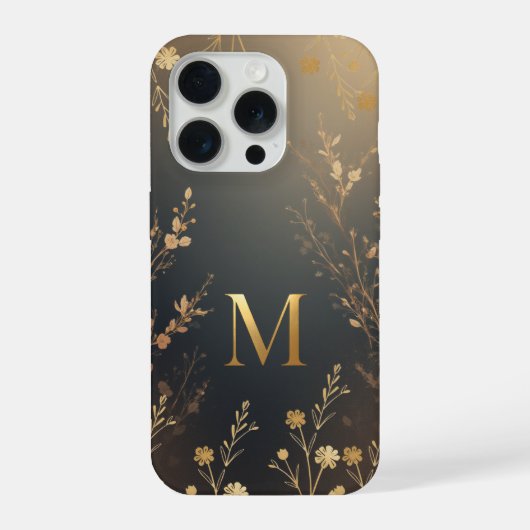 Minimal Letter M Phone Case – Aesthetic Abstract M iPhone Hoesje (Achterkant)