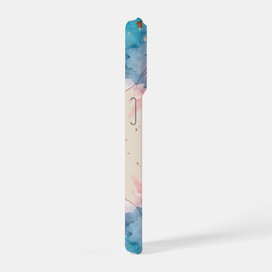 Minimal Letter O Phone Case – Calm Abstract Design iPhone Hoesje (Rechterkant)
