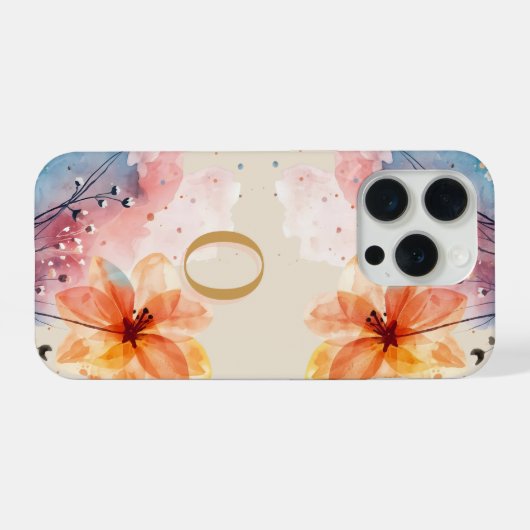 Minimal Letter O Phone Case – Calm Abstract Design iPhone Hoesje (Achterkant horizontaal)