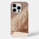 Minimal Letter T Phone Case – Calm Aesthetic Abstr (Achterkant)
