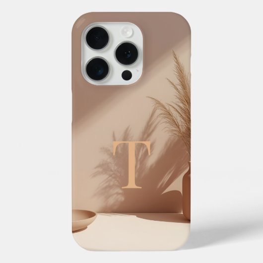 Minimal Letter T Phone Case – Calm Aesthetic Abstr (Achterkant)