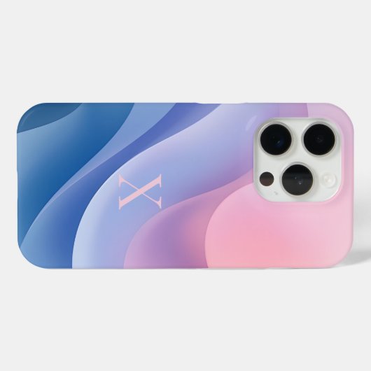 Minimal Letter X Phone Case – Modern Monogram Desi (Achterkant (horizontaal))