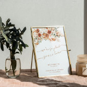 Minimal Light Ivory Modern Wedding Welkomstbord Poster