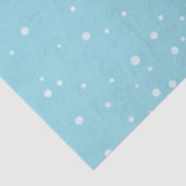 Minimal Light Pastel Blue Snowy Christmas Party Tissuepapier (Detail)