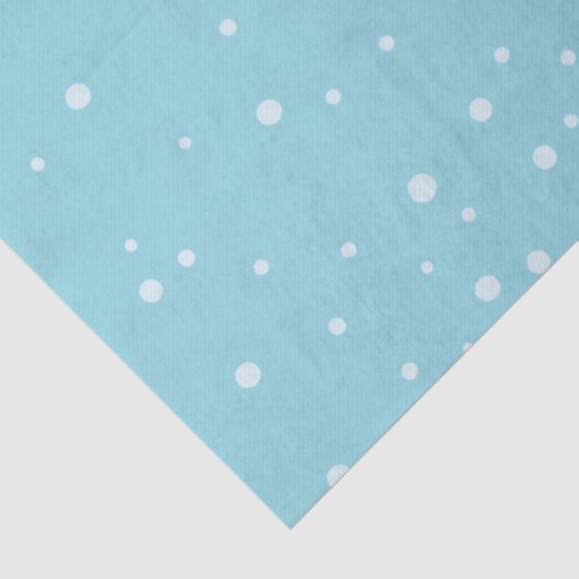 Minimal Light Pastel Blue Snowy Christmas Party Tissuepapier (Detail)