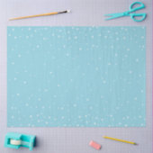 Minimal Light Pastel Blue Snowy Christmas Party Tissuepapier (Craft)