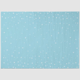 Minimal Light Pastel Blue Snowy Christmas Party Tissuepapier