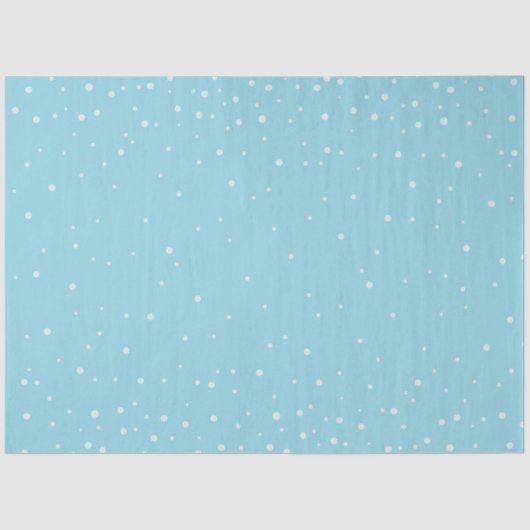 Minimal Light Pastel Blue Snowy Christmas Party Tissuepapier (Voorkant)