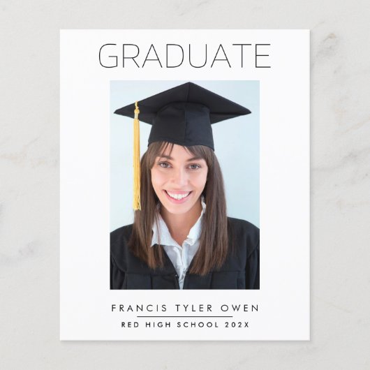 Minimal Lijst 2024 AFSTUDEREN Middelbare School Fo (Voorkant)