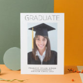 Minimal Lijst AFSTUDEREN middelbare school foto Aankondiging