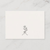 Minimal Line Art Baby Shower Diaper Raffle Informatiekaartje (Achterkant)