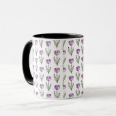 Minimal Line Art Floral Coffee Cup Mok (Voorkant links)