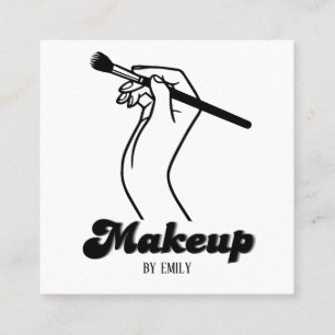 Minimal Line Art Make-up Artist Vierkante Visitekaartje