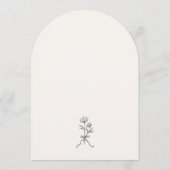 Minimal Line Art Wildflower Baby Shower Invitation Kaart (Achterkant)