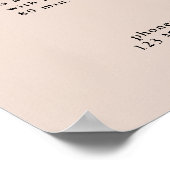 Minimal Line Art Woman Meditation Salon Price List Poster (Hoek)