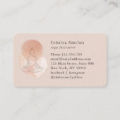 Minimal Line Art Woman Yoga Meditation Visitekaartje (Voorkant)